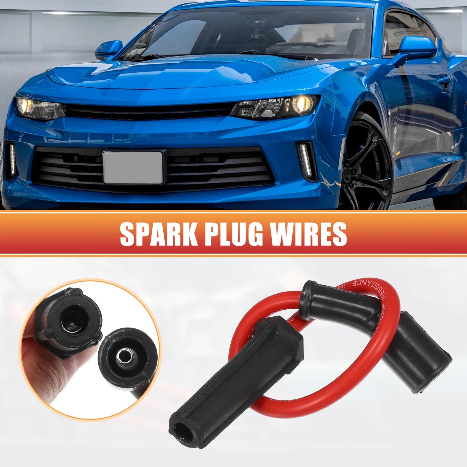 Ignition Coil Cable Spark Plug Wire Set for Chevrolet Corvette (2005–2013)
