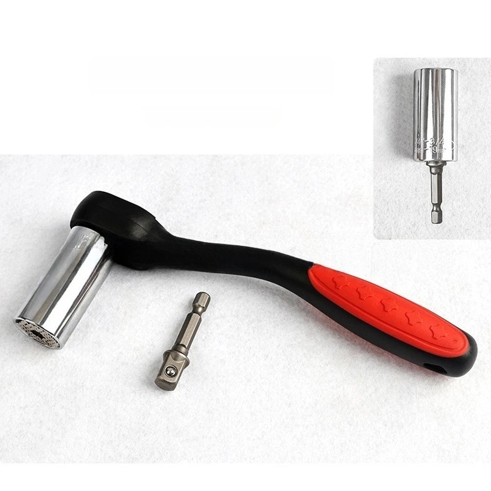 3-Piece Reversible 72 Tooth Ratchet Wrench Set with Rubber Handle