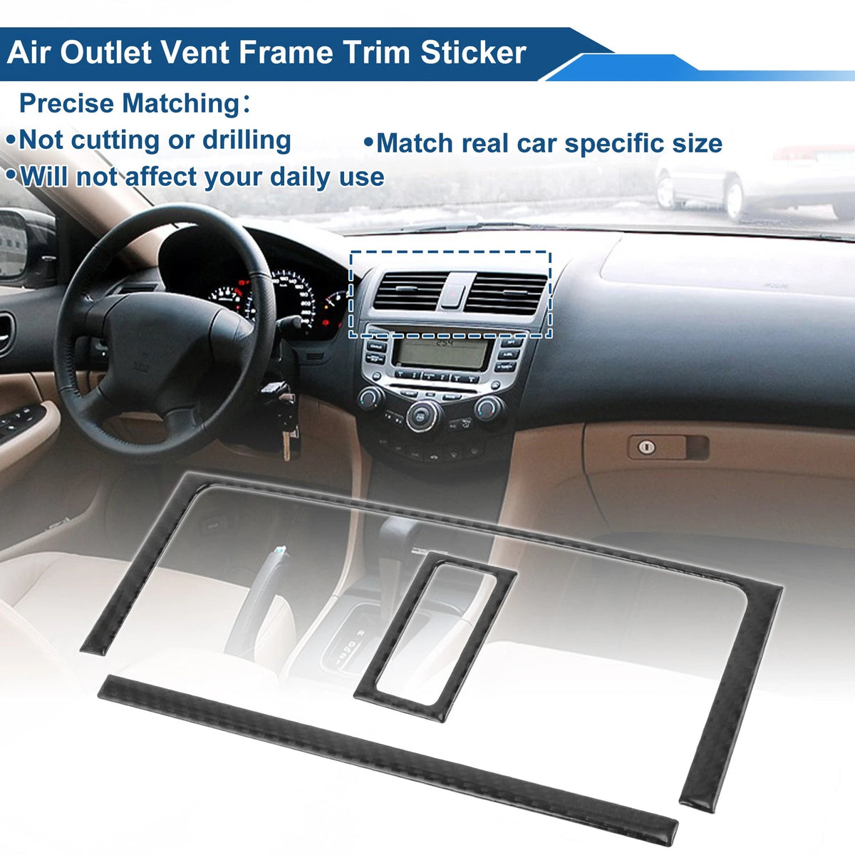 Air Condition Outlet Vent Trim Cover Frame for Honda Accord (2018–2023)