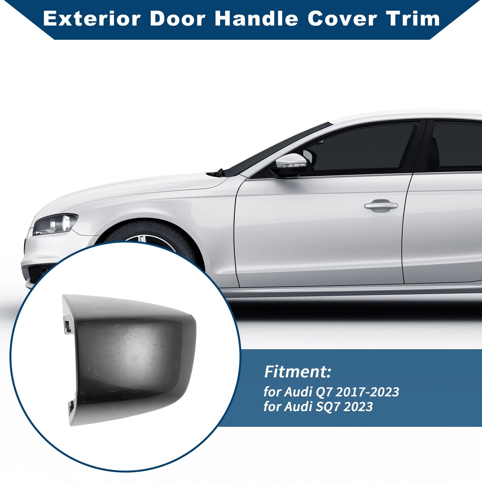 Exterior Door Handle Cover Trim Replacement for Audi Q7 (2017–2023)