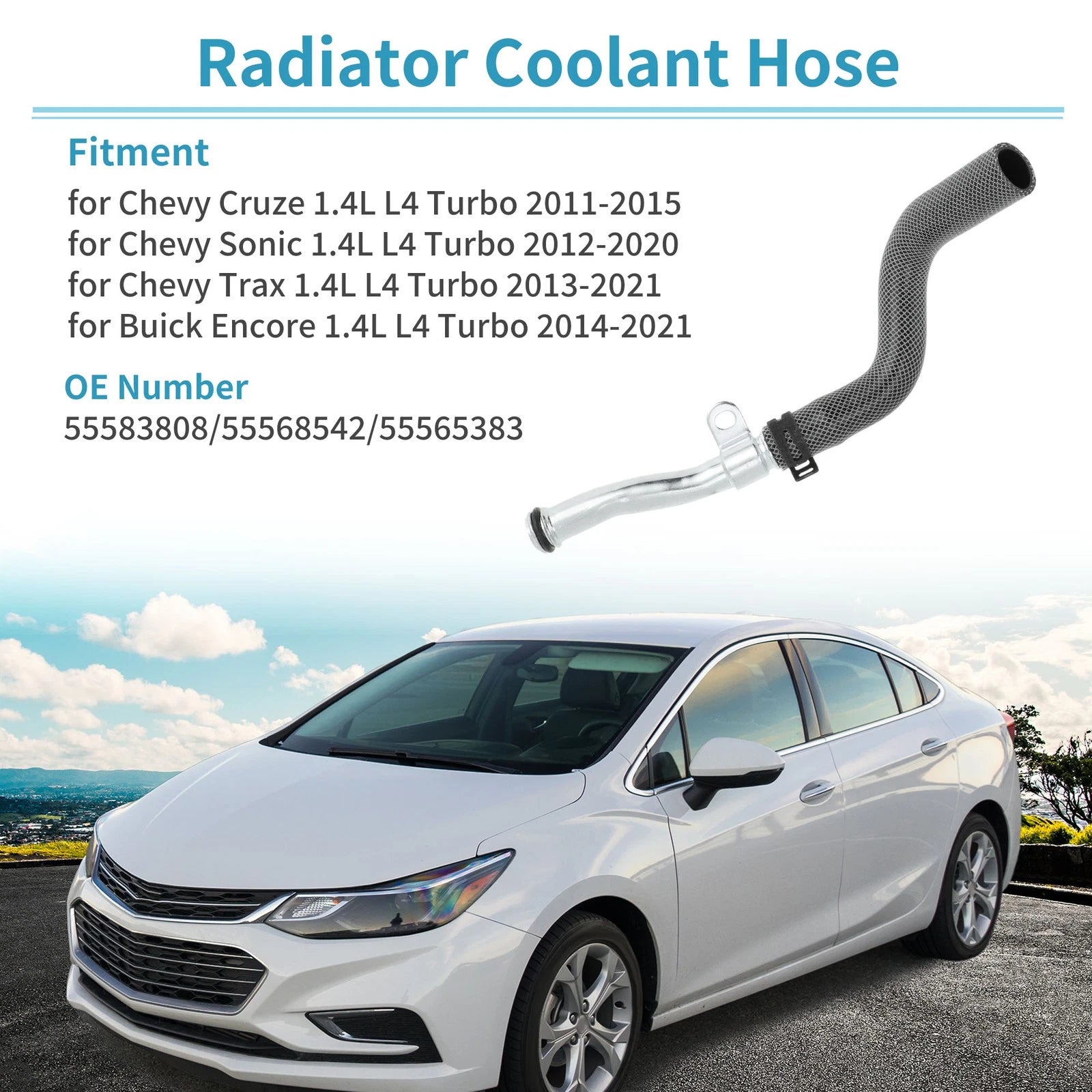 Engine Oil Cooler Outlet Hose Replacement for Chevy Cruze Sonic Trax (2011–2021)