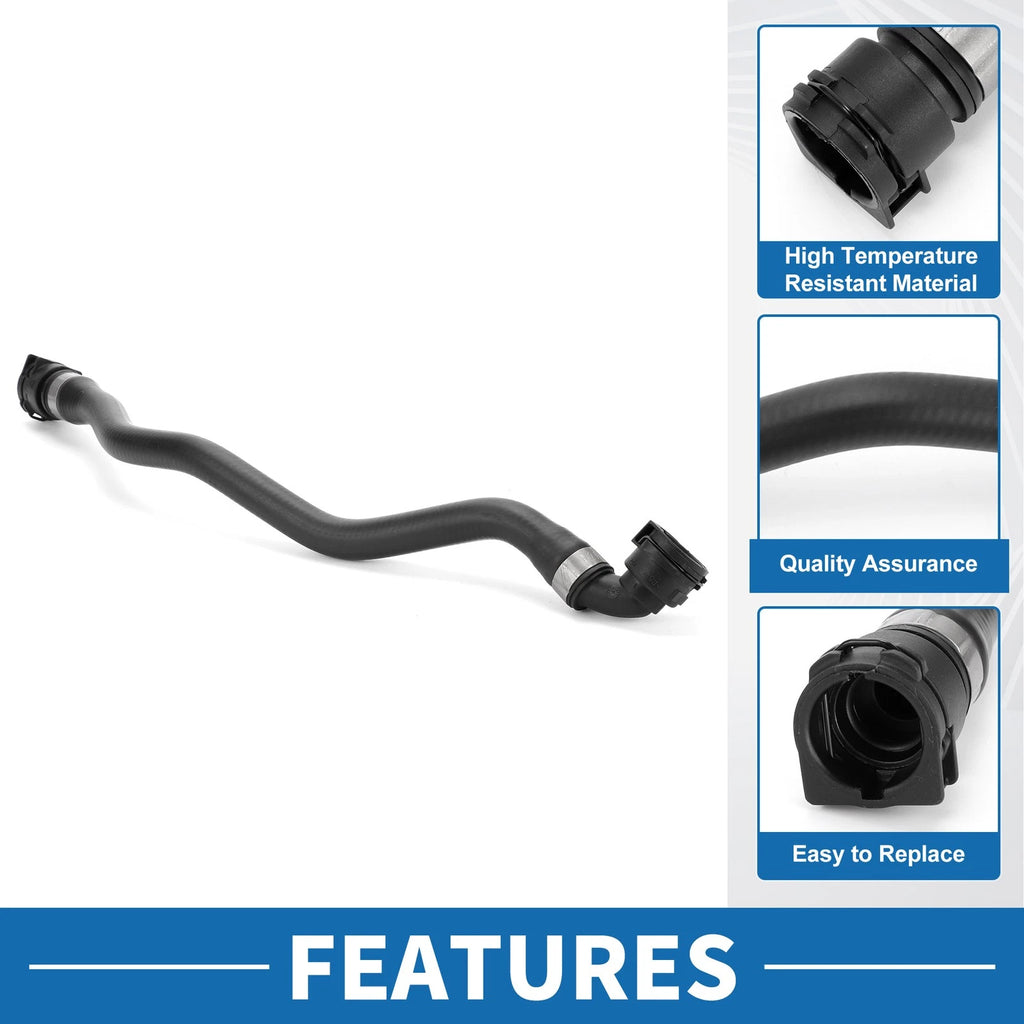 Radiator Hose Replacement for BMW X6 xDrive50i (2008–2019) Black Rubber