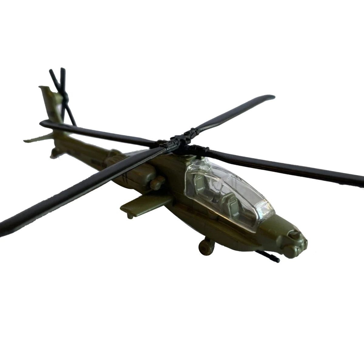 Collectible AH-64 Apache Helicopter Model 13cm Alloy Construction