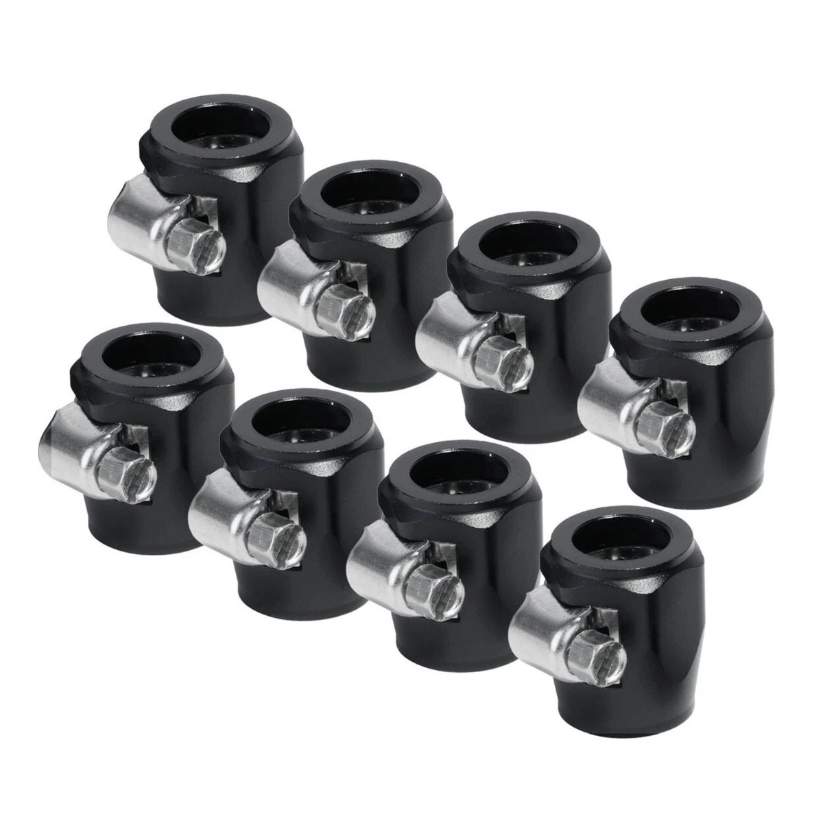 Set of 8 Rubber Hose Clamps for AN6 (3/8")