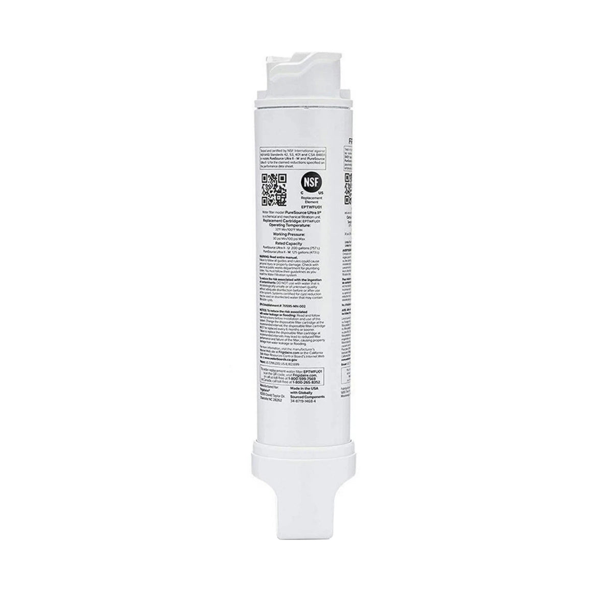 Water Filter Replacement Cartridge for Frigidaire EPTWFU01 (2010–2023)