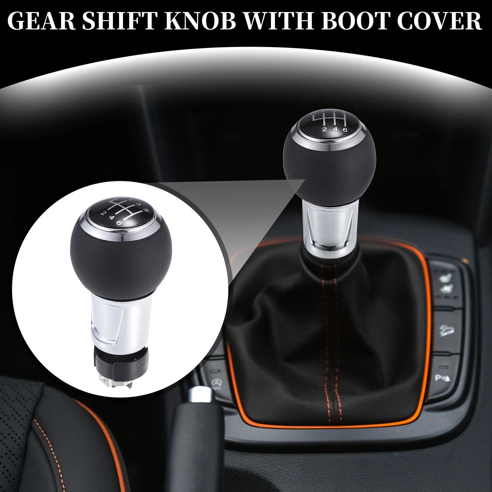 6 Speed Manual Shift Knob Replacement for Audi A4 S4 B8 (2009–2016)