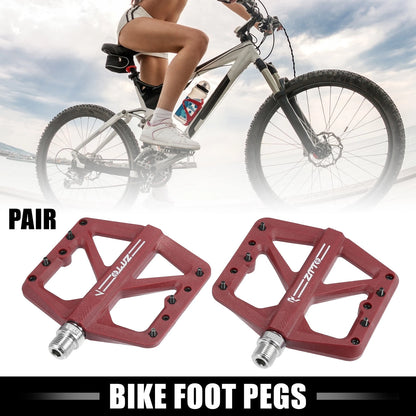 Bike Rear Foot Peg Pedals Pair for 9/16 Inch Axle BMX MTB (9/16")
