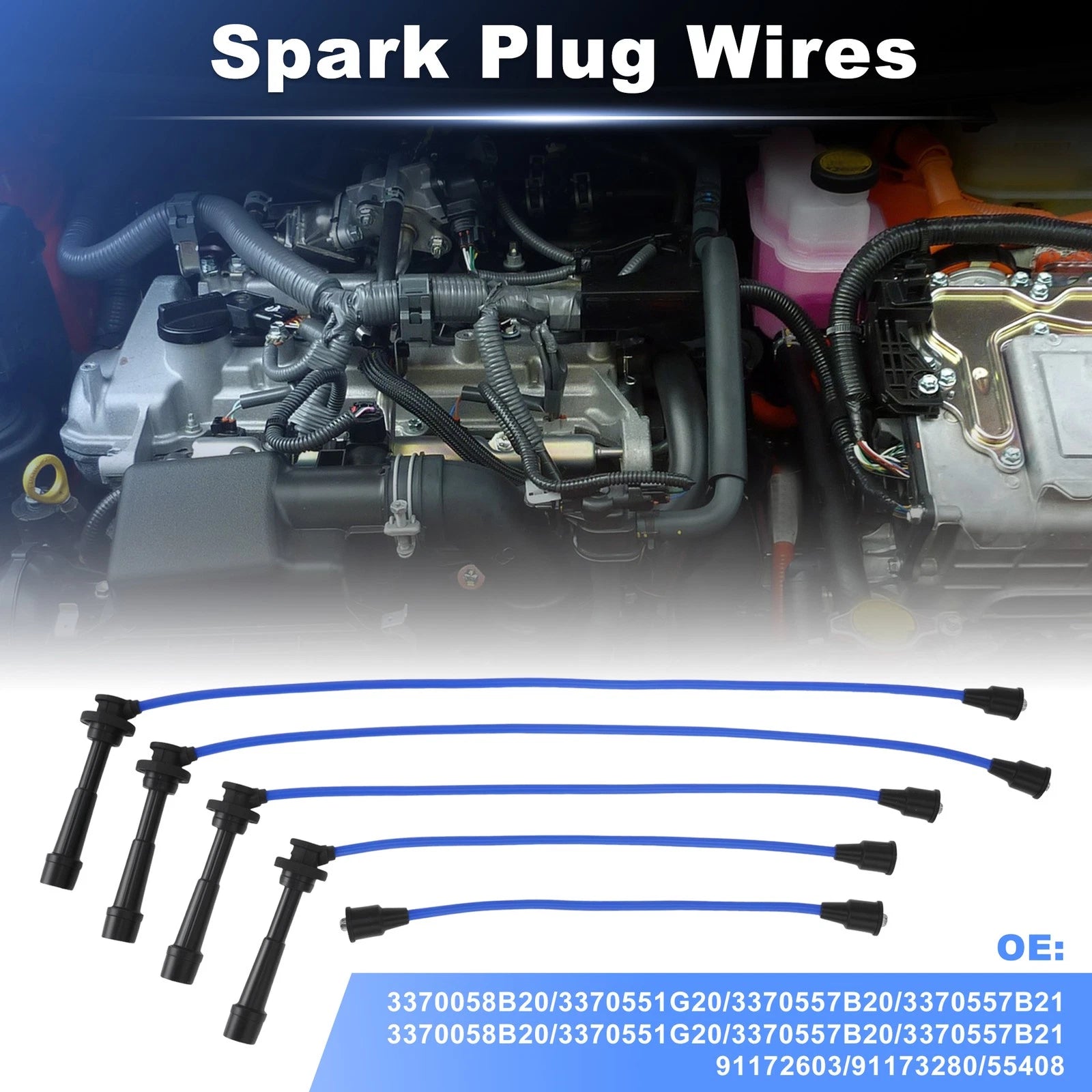Spark Plug Wires Set for Chevrolet Metro Tracker 1.3L (1998–1998)