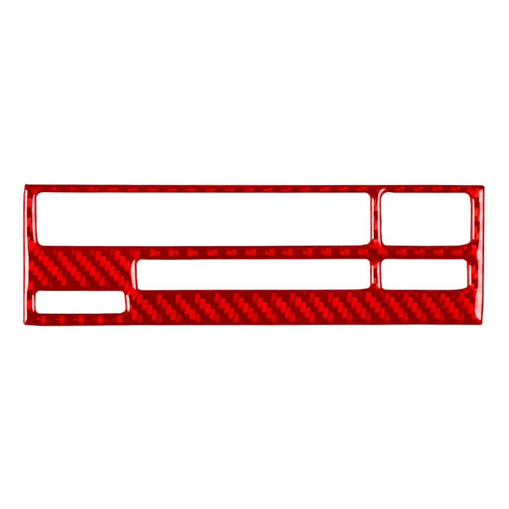 Carbon Fiber Red CD Button Panel Trim For BMW 3 Series E36 1994-1996