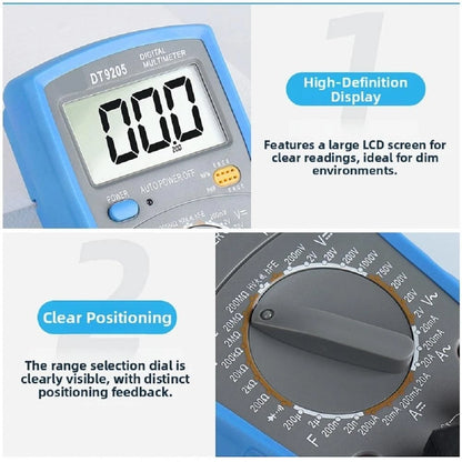DT9205 Digital Multimeter for Electronics Testing (1999 Count)