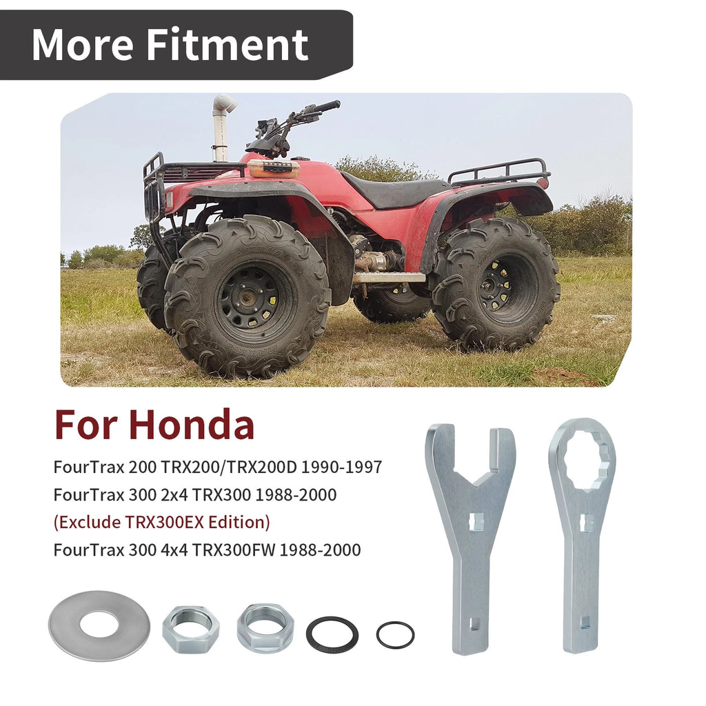 Set of 2 Rear Axle Nut Wrench Tools for Honda Rancher 420 TRX420 (2007–2013)