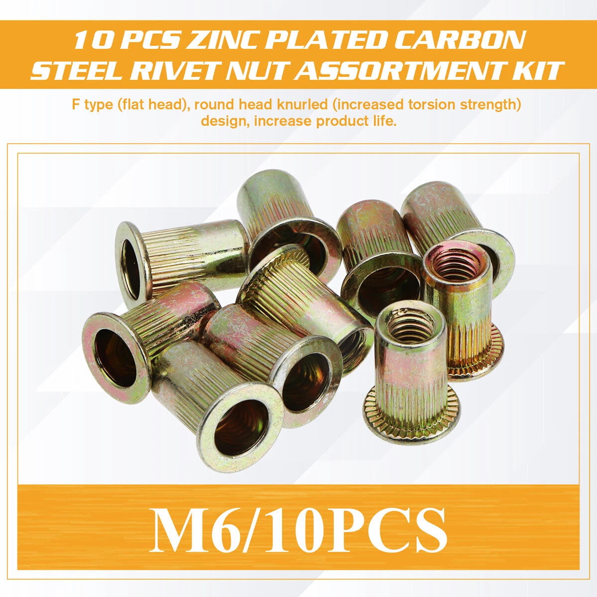 10pcs M6 Rivnuts Blind Nutsert Kit for Automotive Applications