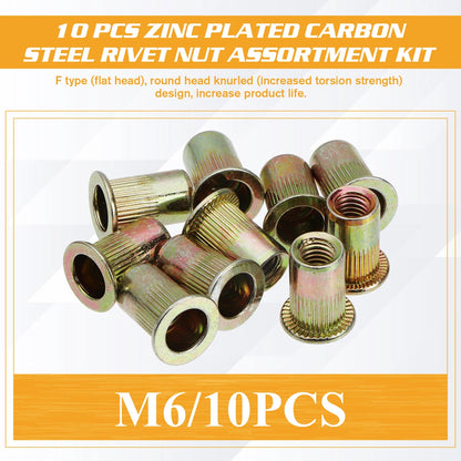 10pcs M6 Rivnuts Blind Nutsert Kit for Automotive Applications