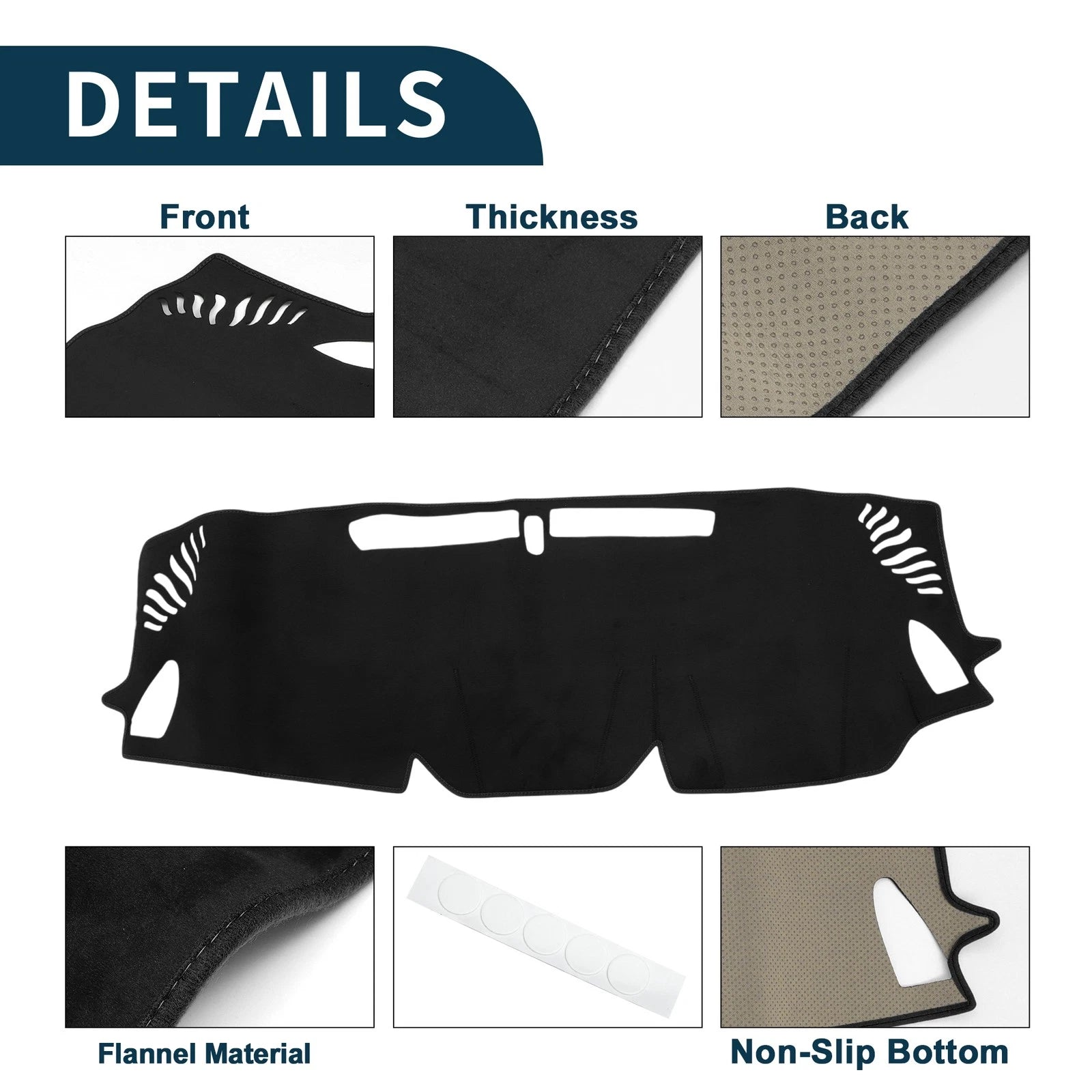 Dashboard Dash Cover Mat for Subaru Levorg (2014–2020) Black Sun Protector