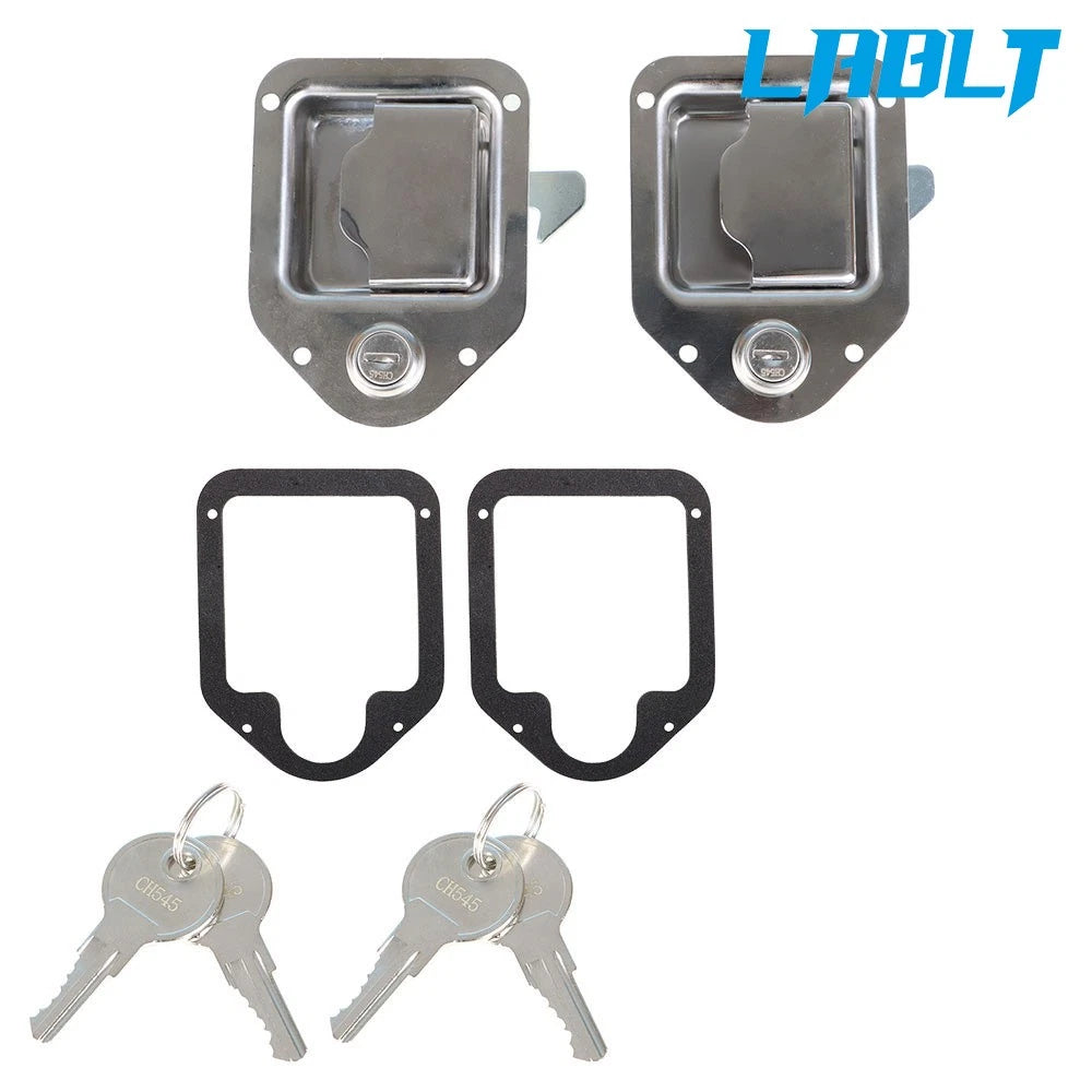 Toolbox Lock Door Key Latch Paddle Handle for RV Trailer (4-3/8", 3-1/4")