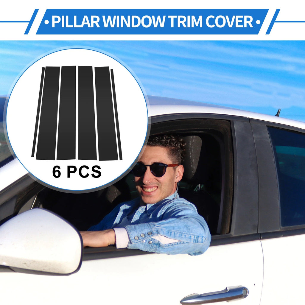 6 Pcs Door Pillar Window Trim Replacement for Chevrolet Suburban (2015–2020)