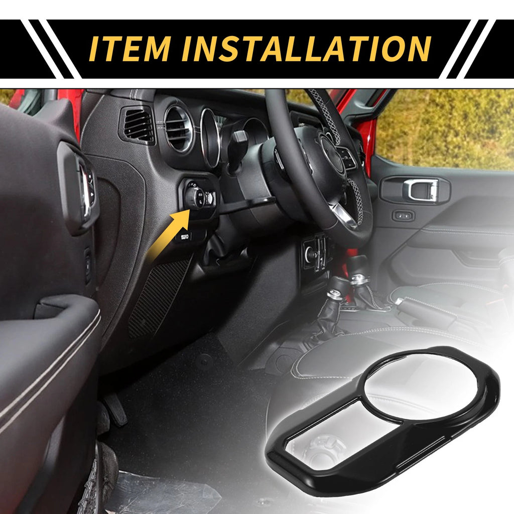 Headlight Button Panel Cove for Jeep Gladiator JT (2020–2024) Black