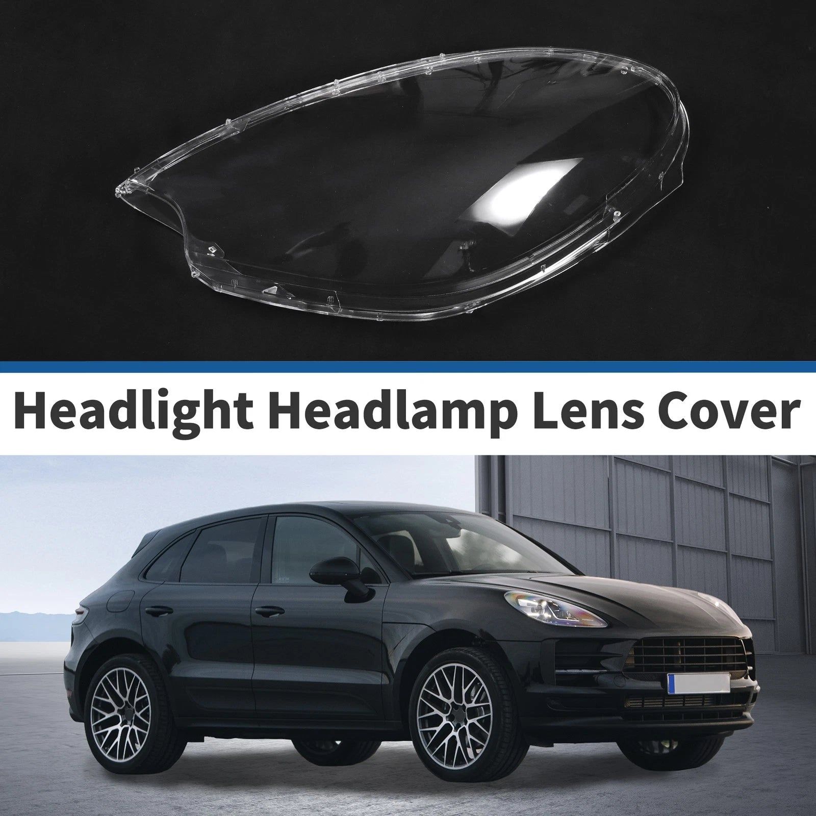 Headlight Lens Cover for Porsche Macan (2014–2018) PC Clear