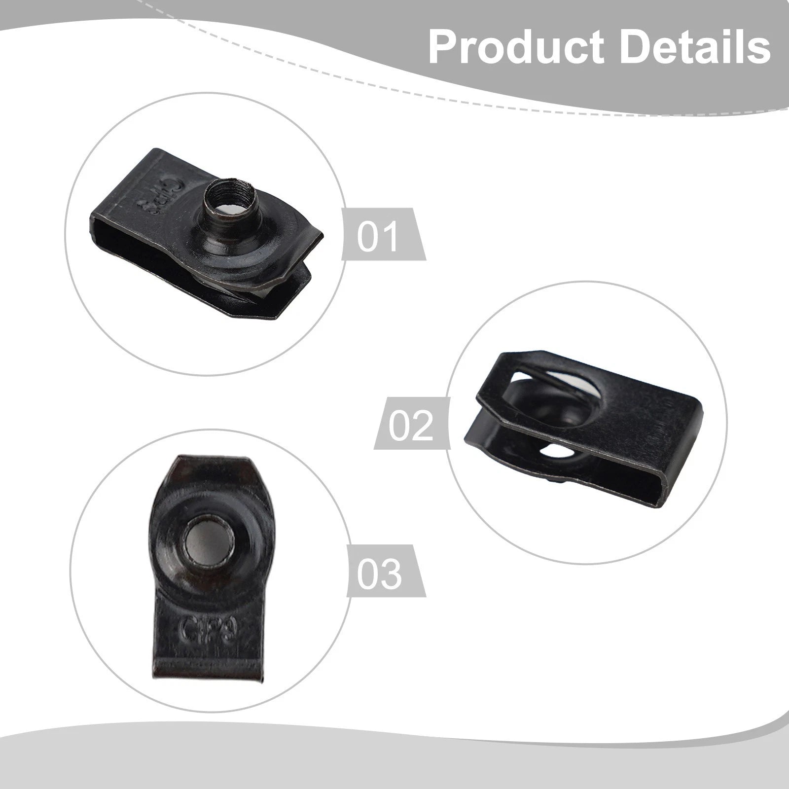 Engine Under Cover Splash Shield Push Clips U-Nuts Clip Kit for