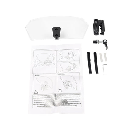 Adjustable Motorcycle Clip-On Windshield Extension Air Deflector