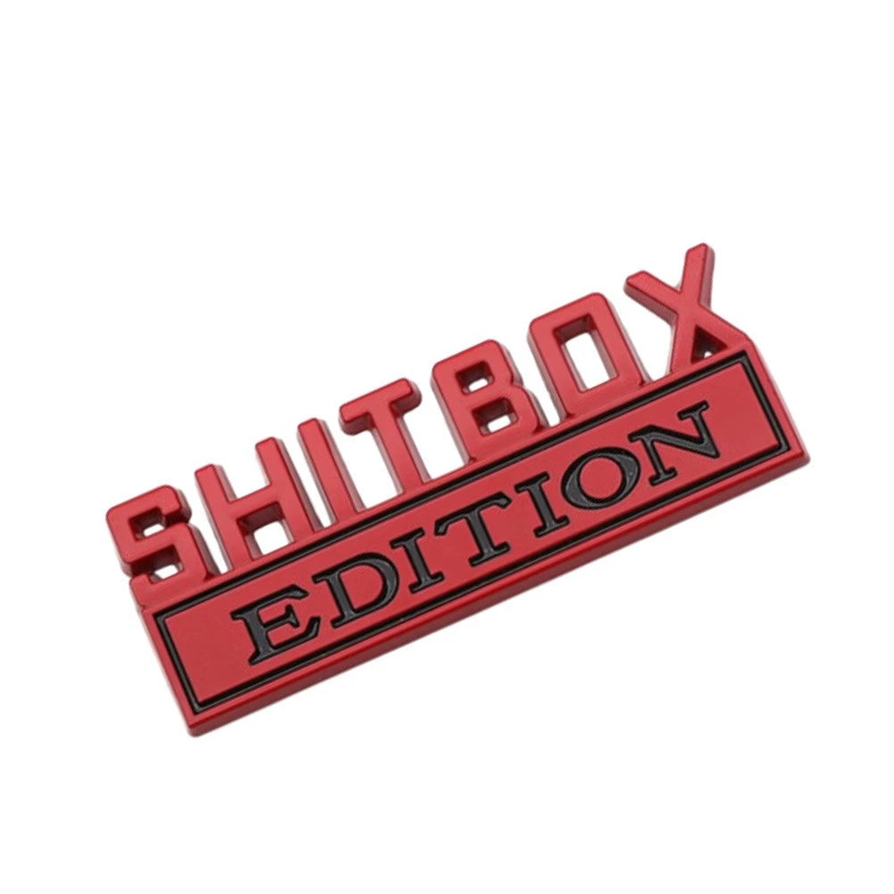 SHITBOX EDITION Zinc Alloy Exterior Emblem Sticker for Aveo Trunk Tailgate