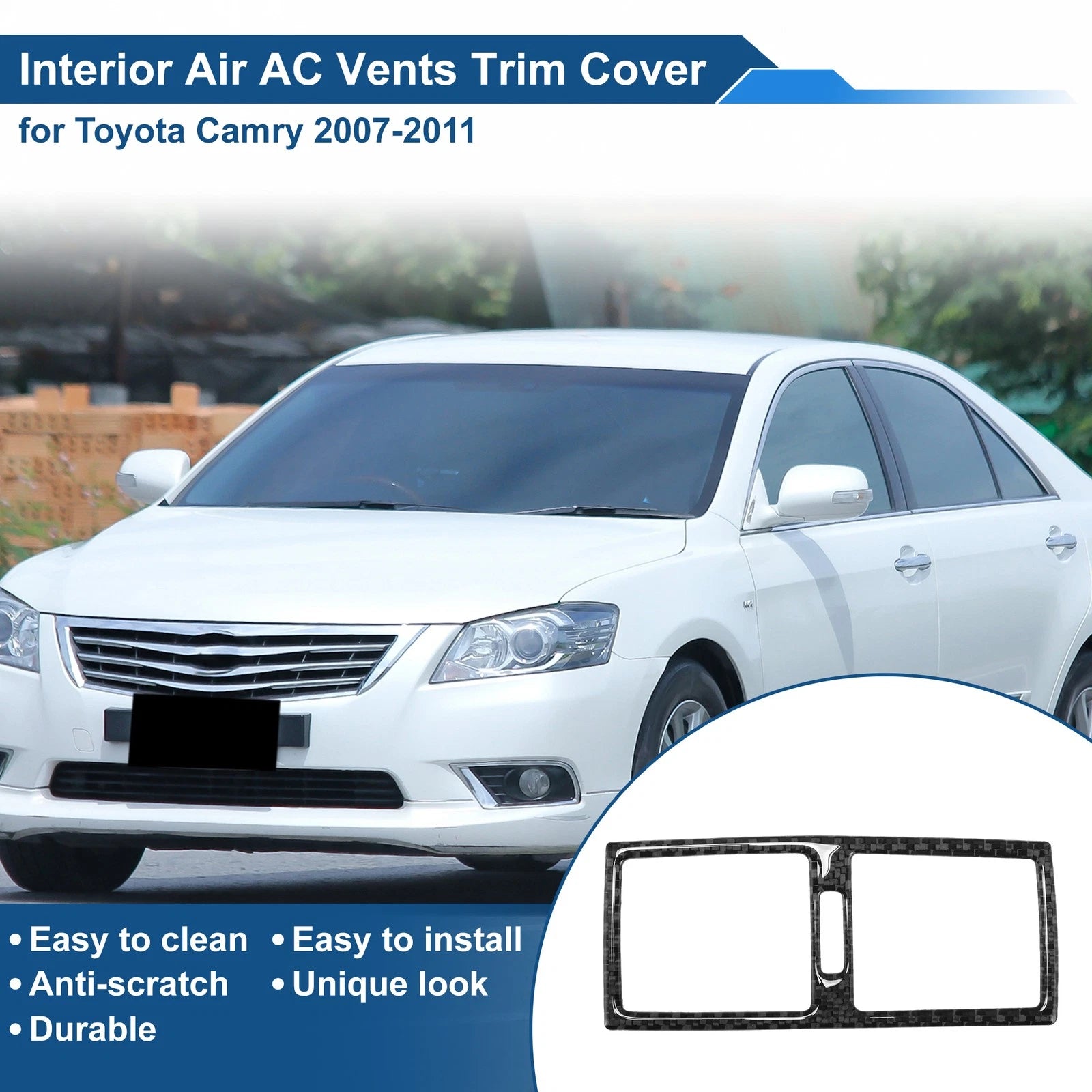 Air Conditioner Outlet Vent Frame Trim Replacement for Toyota Camry (2007–2011)