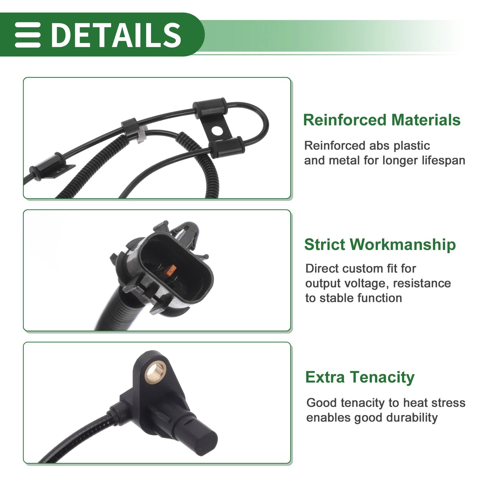 ABS Wheel Speed Sensor Replacement for Hyundai Accent (2010–2011) Left Front