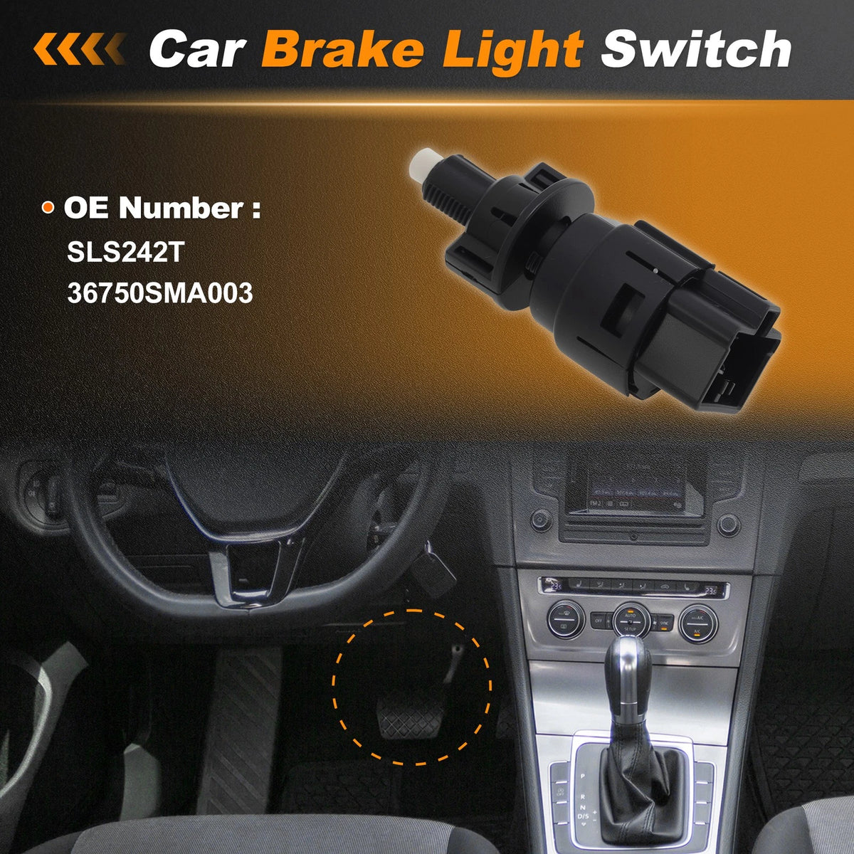 Set of 1 Brake Light Switch for Honda Civic (2001–2005) SLS242T