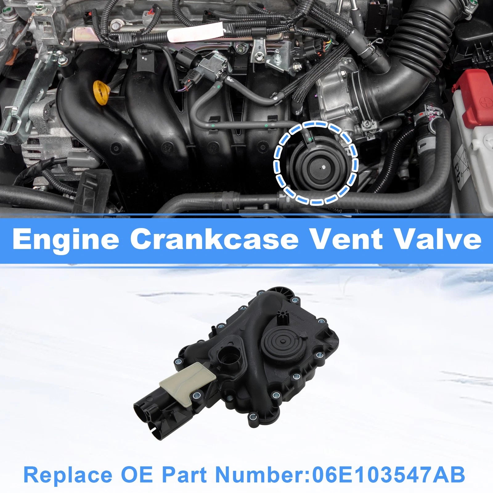 Engine Crankcase Vent Valve Oil Separator for Audi Q5 (2013–2017)