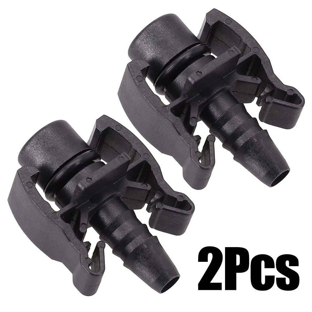 2X Hose Connectors for Sleek Black Car Expansion Tank