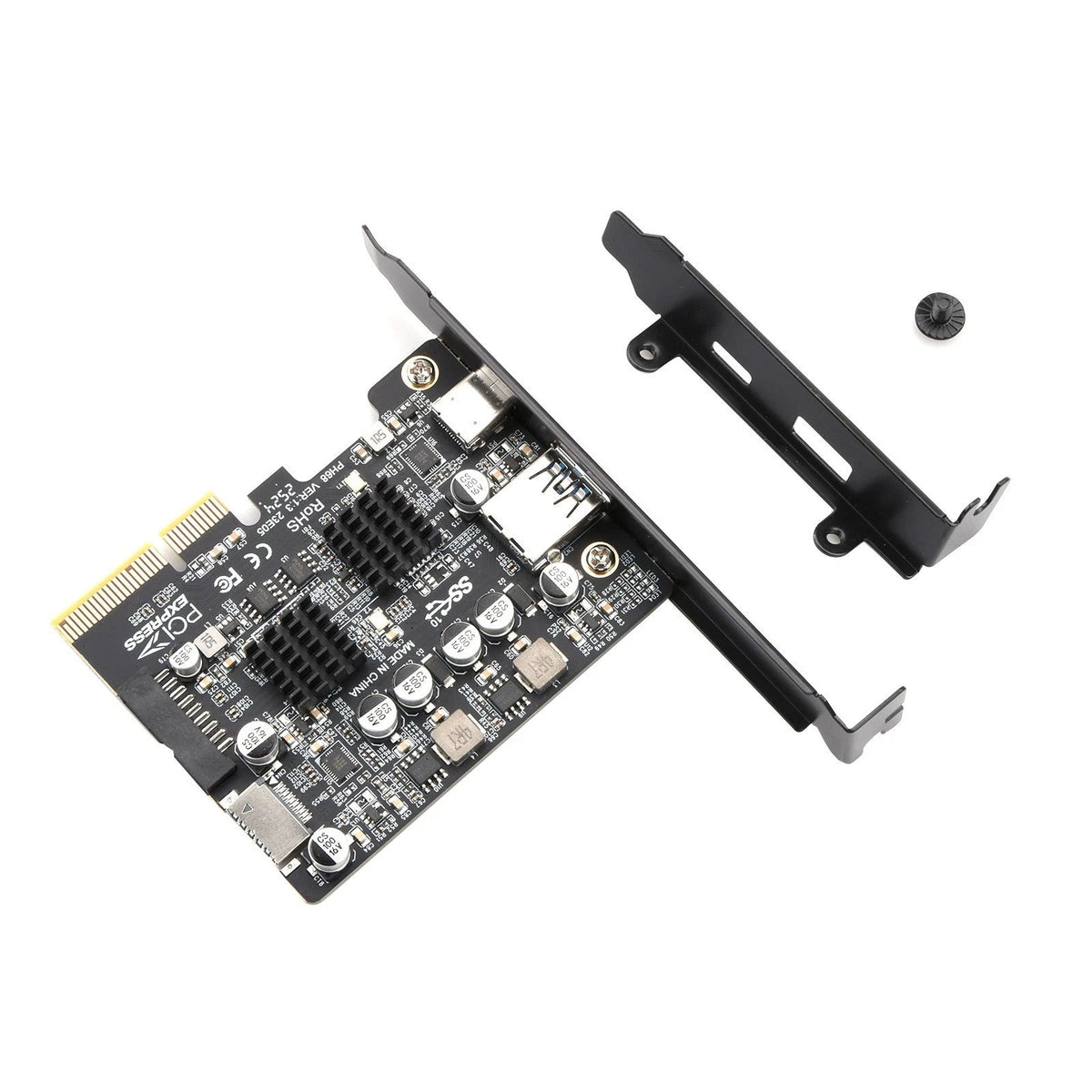 PCIe 3.0 to USB 3.2 Gen2 Expansion Card for Windows (XP–10)