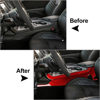 Carbon Fiber Red Shifter Side Panel for Dodge Challenger (2015–2024)