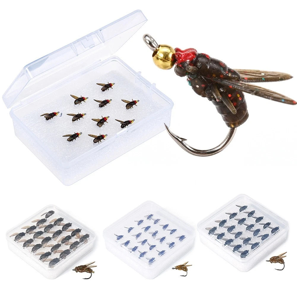 Set of 4 Fly Fishing Baits with 2010 Hooks