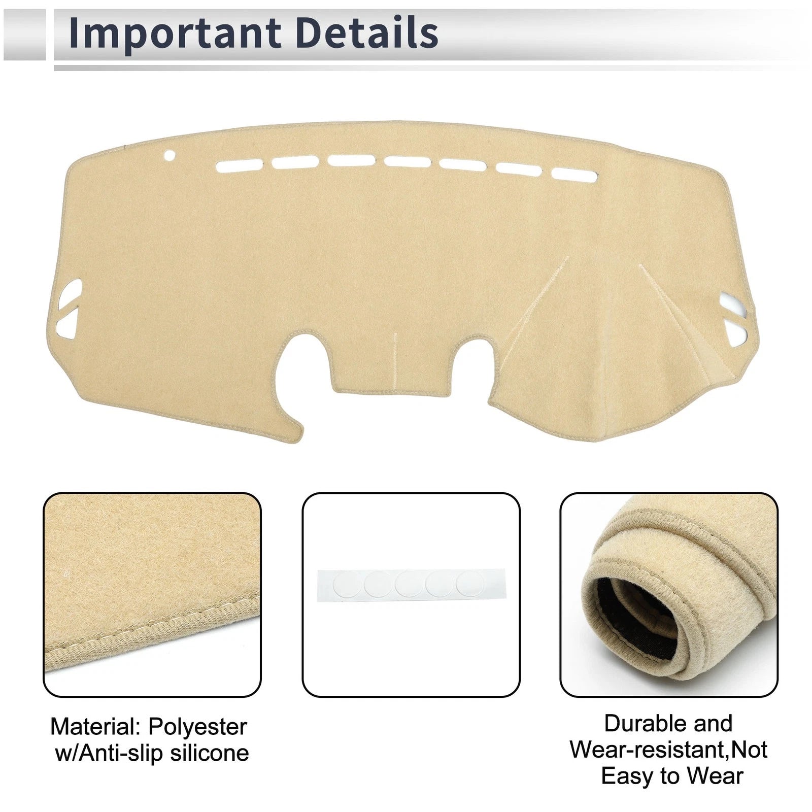 Dashboard Dash Cover Mat for Mazda 2 Demio 2007–2014 Sun Protector Beige
