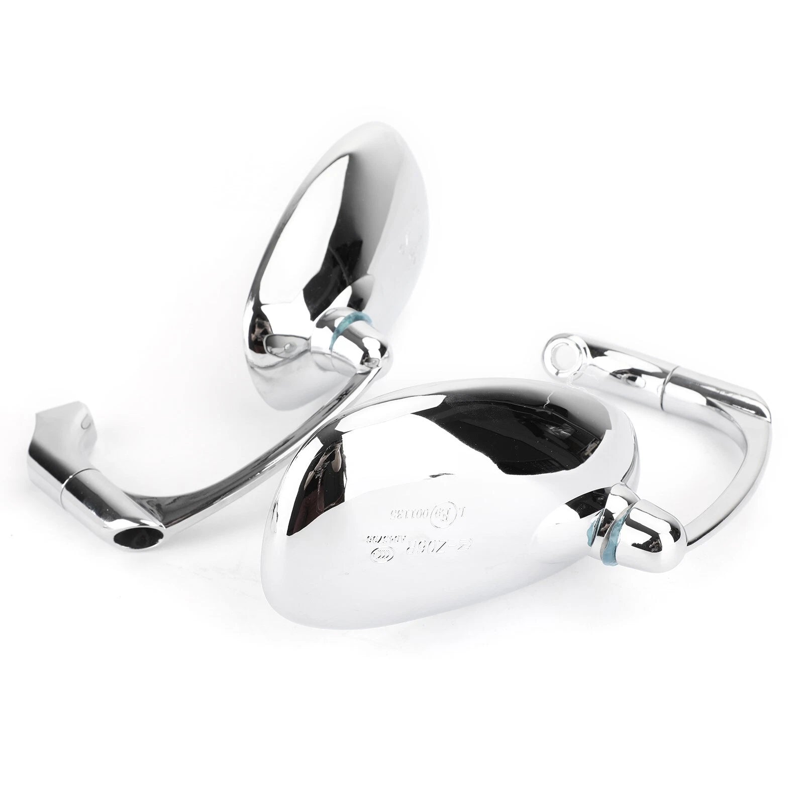 Pair of Round Rear View Mirrors for Universal Motorcycle (8mm 10mm)