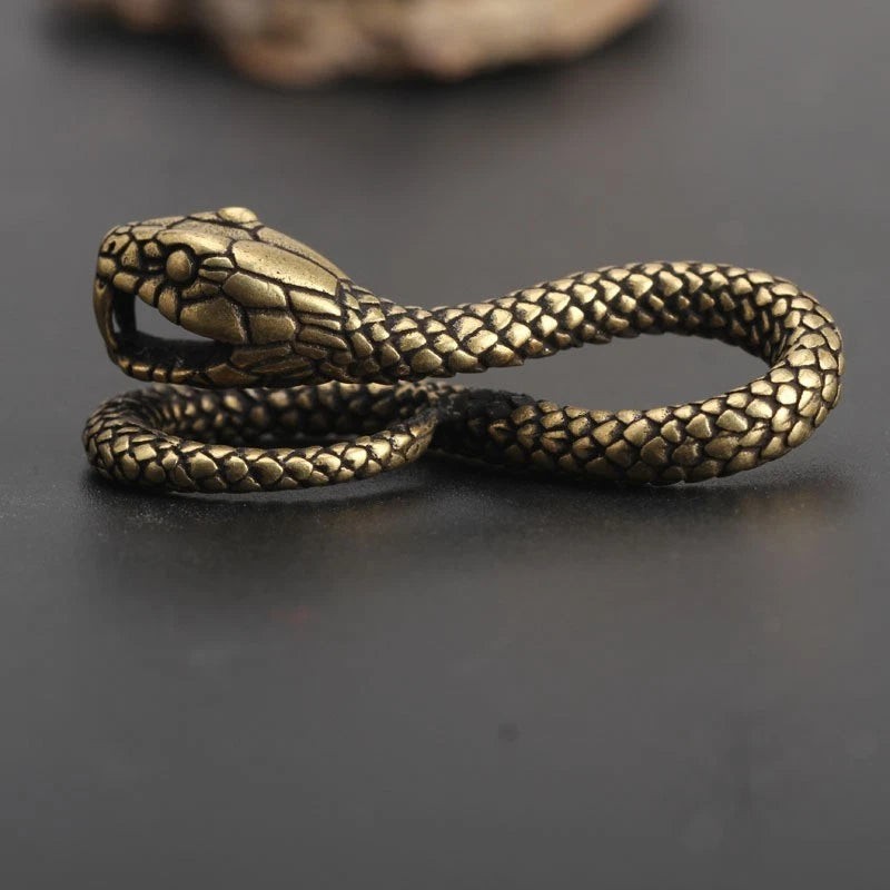 Snake Ornament Craft Miniature Statue Animal Copper