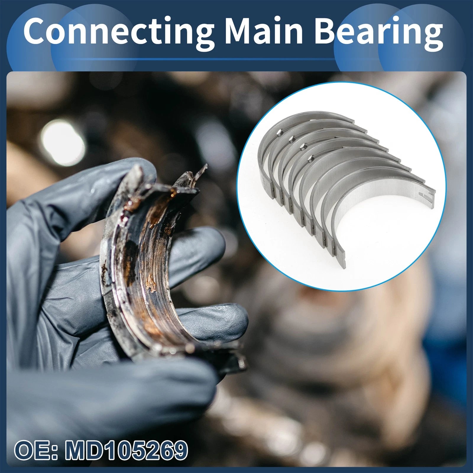Main Bearing Set Replacement for Mitsubishi Delica (1990–2006)