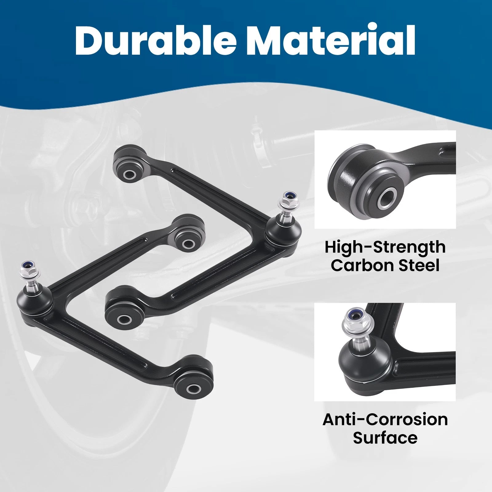 6pc Front Upper Suspension Control Arms Tie Rods for Dodge Ram 1500 (2002–2005)