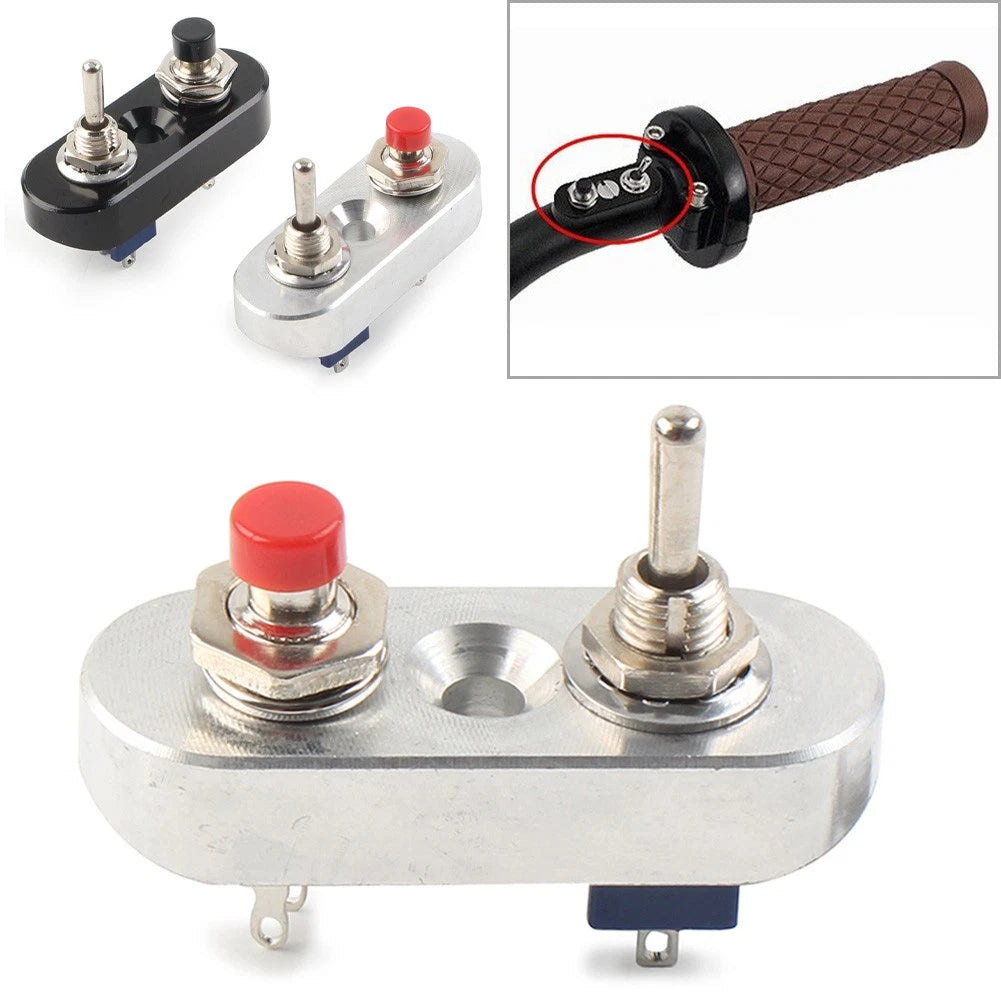 7/8" Handlebar Mini Dual Toggle Switch Push Button For Horn Headlight ON-OFF