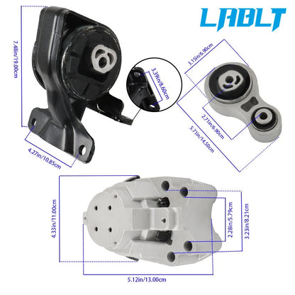 3X Motor & Trans Mount Set for Ford Edge (2011–2014) 3.5L 3.7L V6 AWD