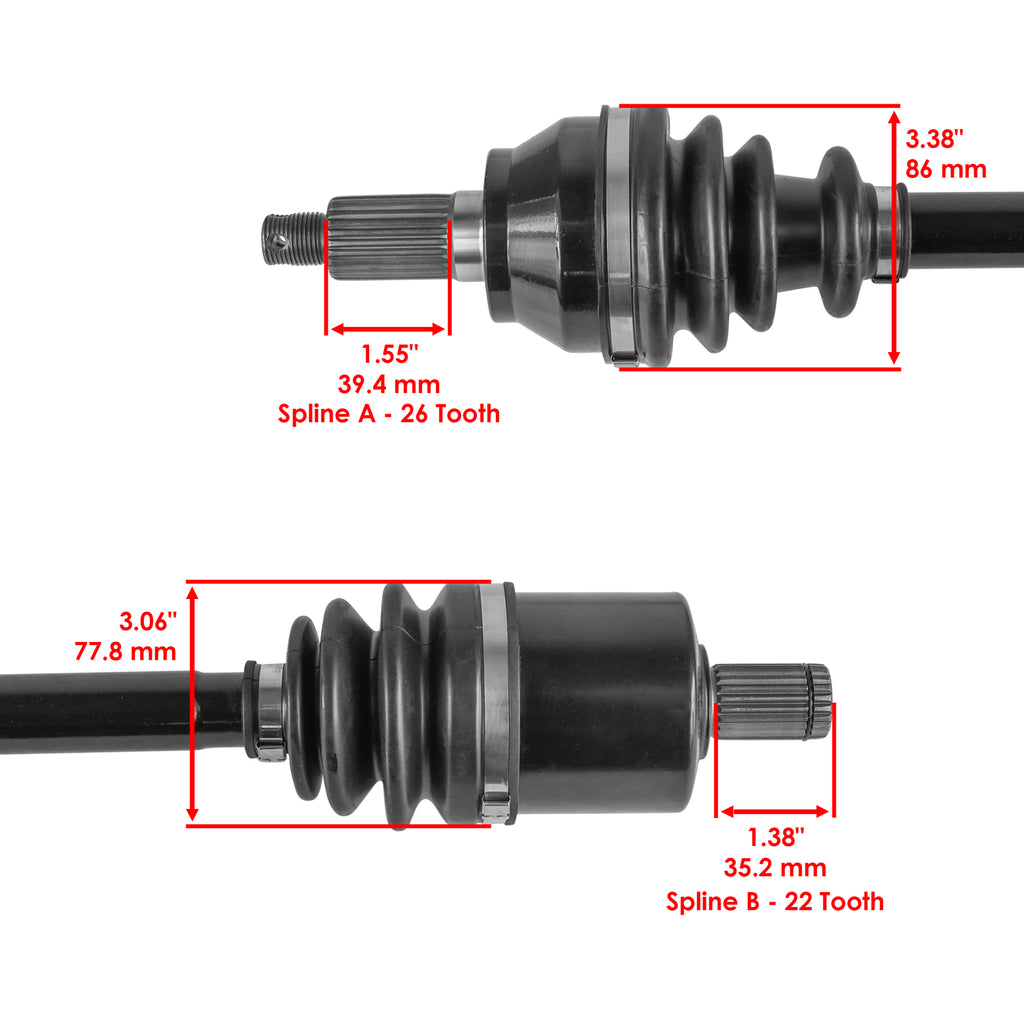 Caltric Front CV Joint Axle Replacement for Polaris Sportsman XP 1000 (2016–2017)
