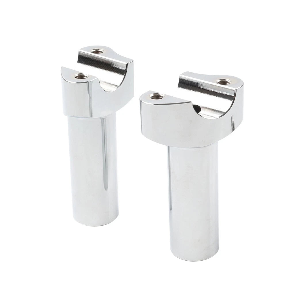 Chrome 4" Handlebar Risers for Harley Dyna Sportster Softail (1" Bar)
