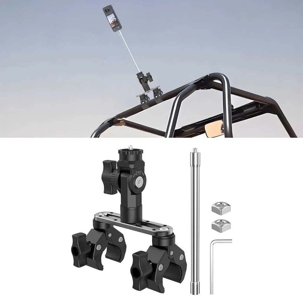 Lightweight Adjustable Crab Clamp for DJI Action 6 & Insta360 X5