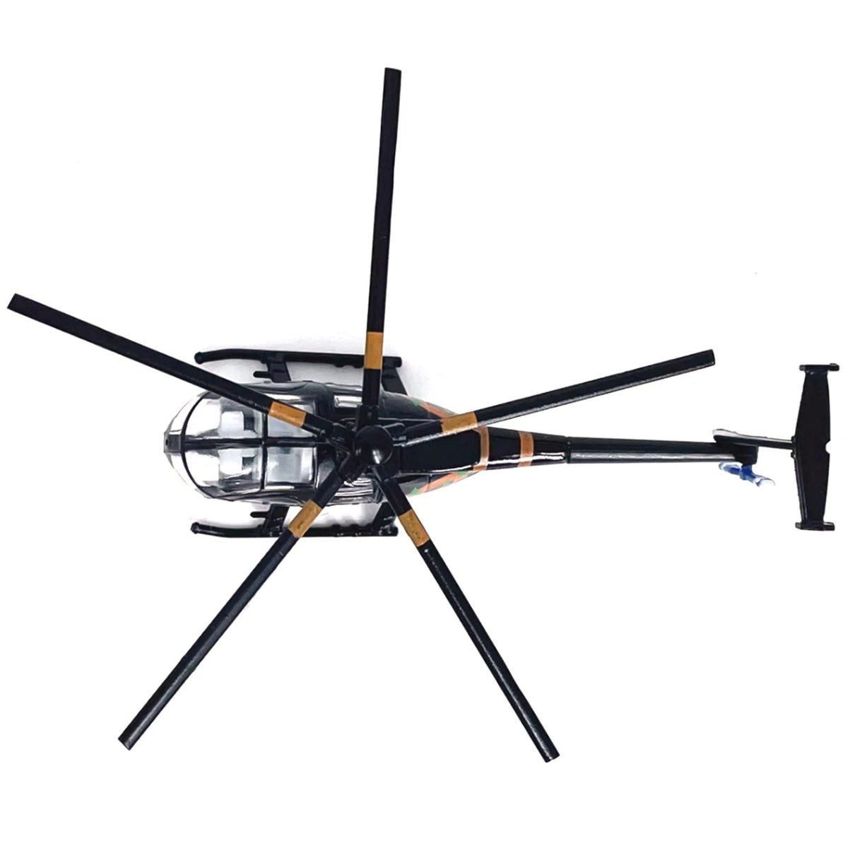 Diecast Alloy MD500 Helicopter Model Display (1/100 Scale)