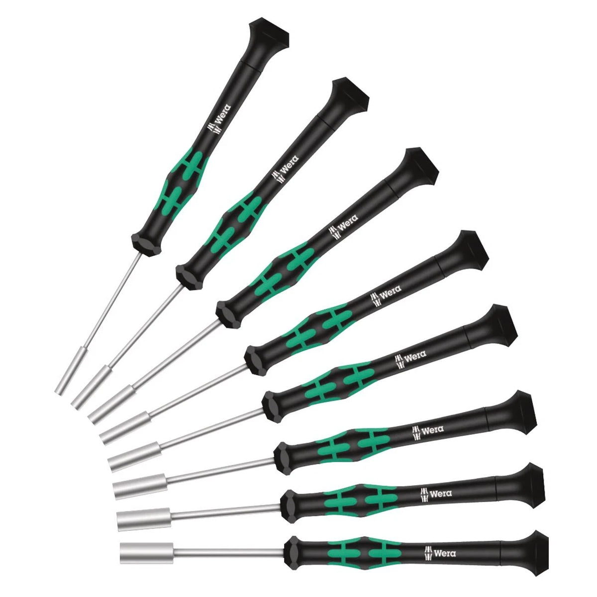 Set of 8 Micro Electronics Precision SAE Nutdrivers for Wera 05345279001