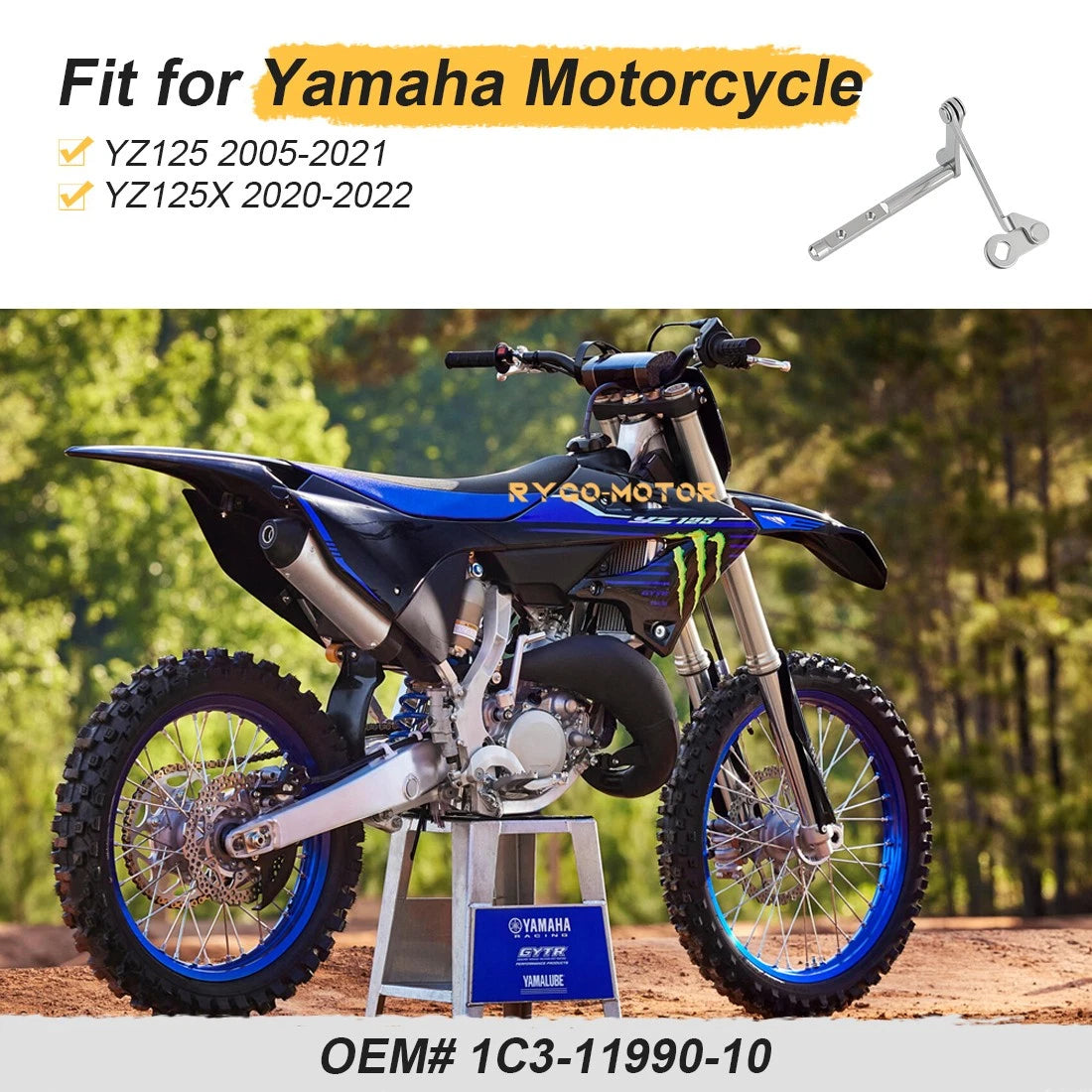 Power Valve Push Rod Assembly for Yamaha YZ125 YZ125X (2005–2022) 1C3-11990-10