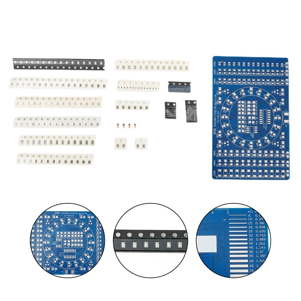 Electronics Project Kit for DIY PCB Practice (No Known Part Numbers)
