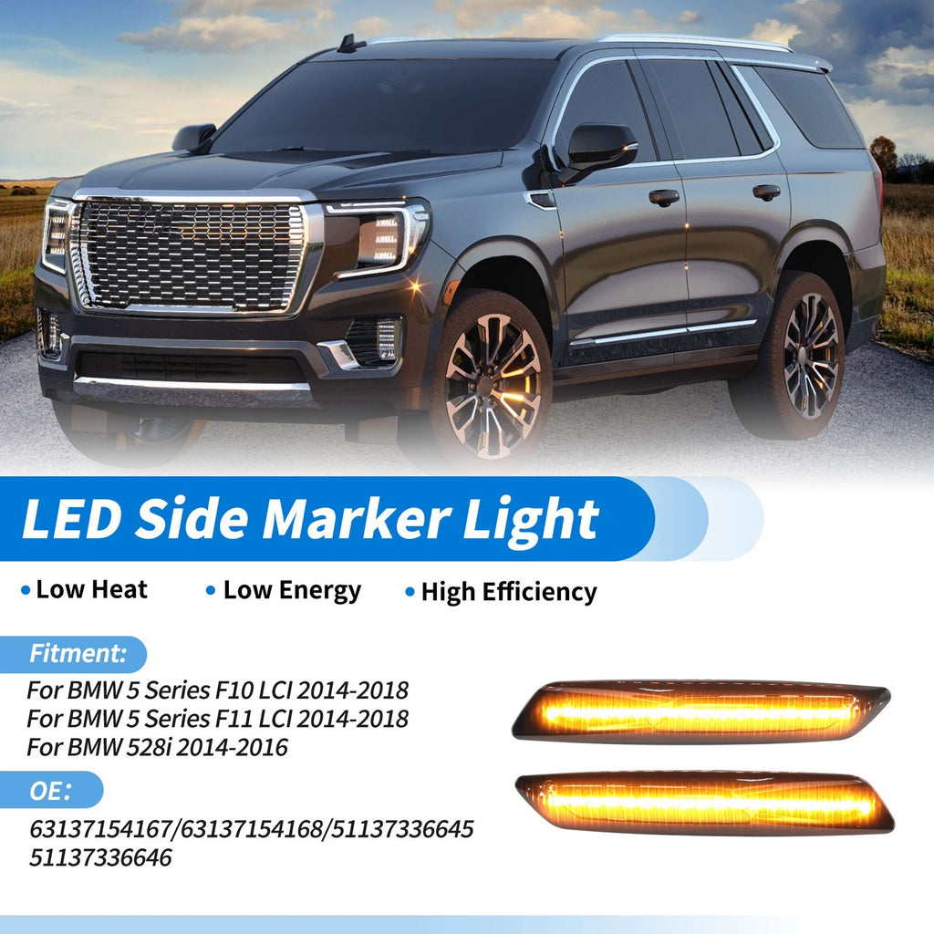 LED Side Fender Marker Light Replacement for BMW 5 Series F10 LCI (2014–2018)