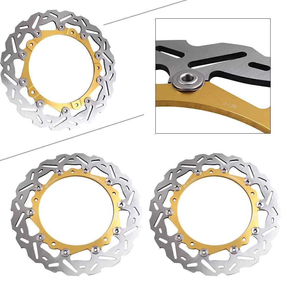 Pair Front Floating Brake Disc Rotors for BMW S1000RR (2009–2014)