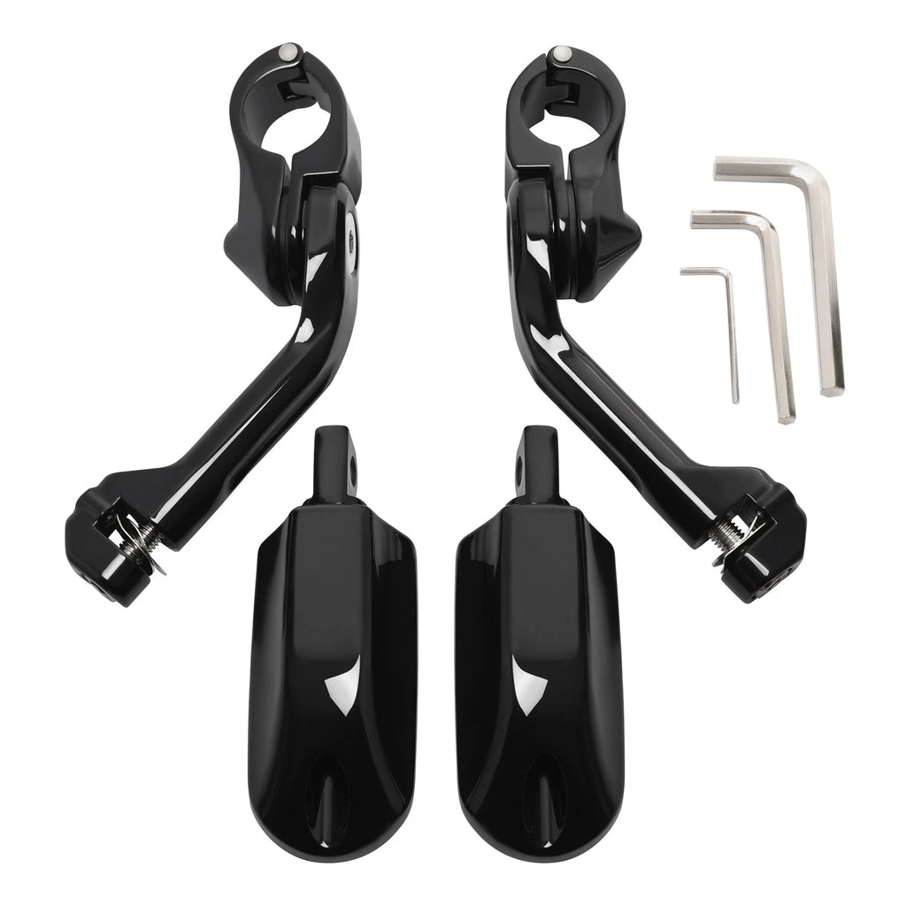 Pegstreamliner Foot Pegs for Harley (1-1/4", Long Angled)